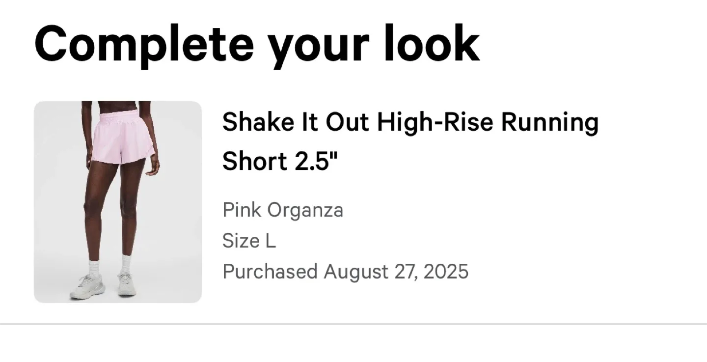 Lululemon Pink Running Shorts & Top, Size L image indicator(5)