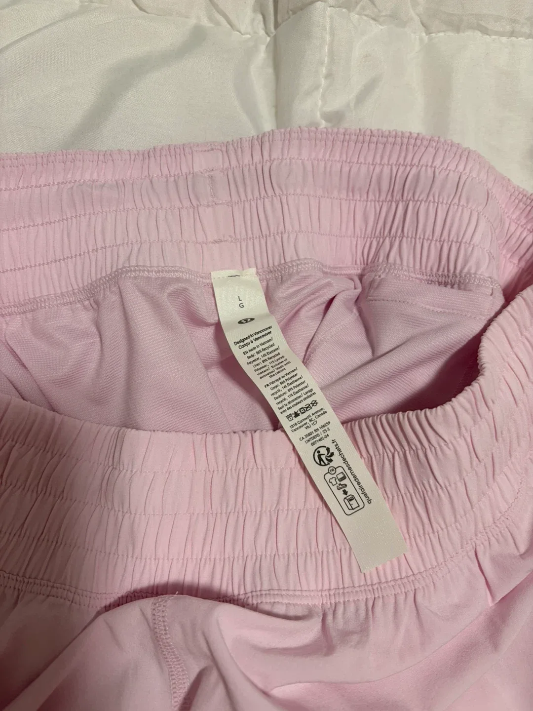 Lululemon Pink Running Shorts & Top, Size L image indicator(2)