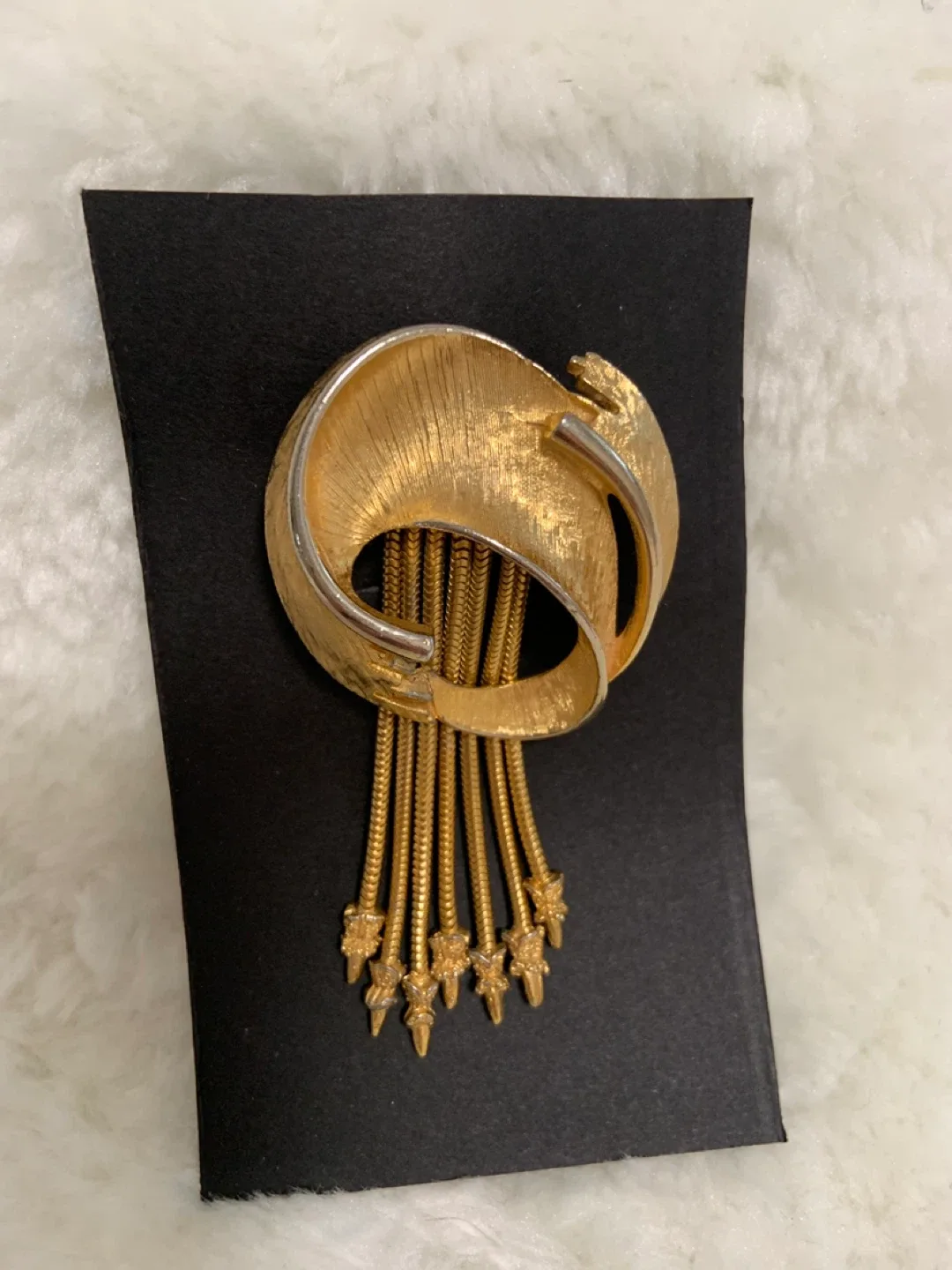 Coro Gold-Tone Brooch with Golden  Tassels