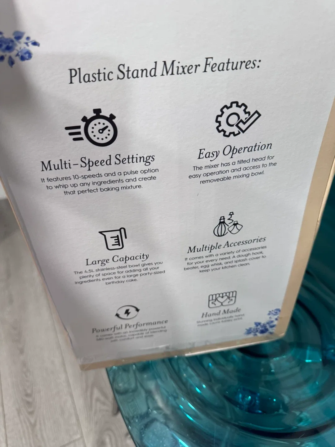 Laura Ashley Plastic Stand Mixer - New in Box! 4.5L image indicator(3)