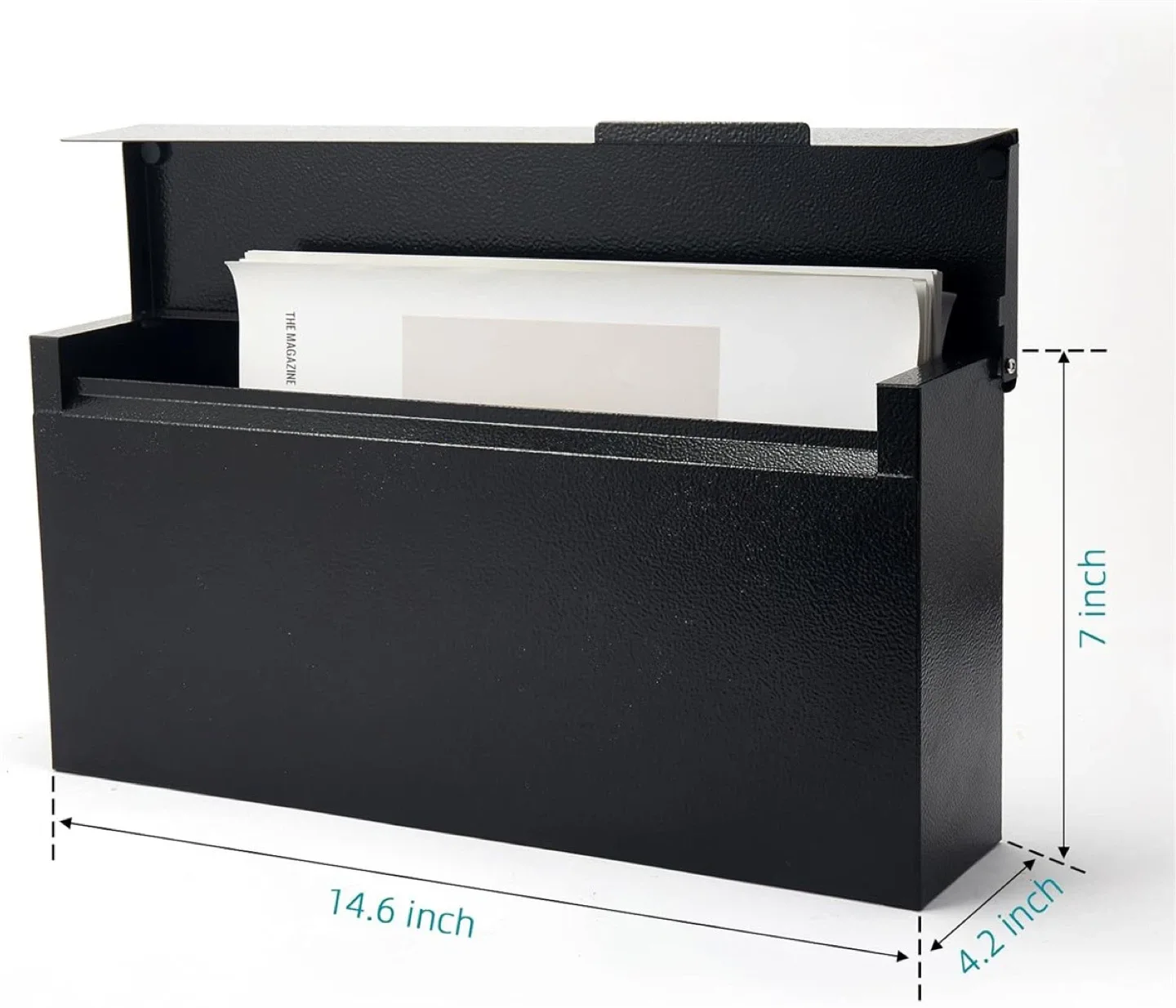 YEVVAIOC Wall-Mount Mailbox - Black, New in Box! image indicator(9)