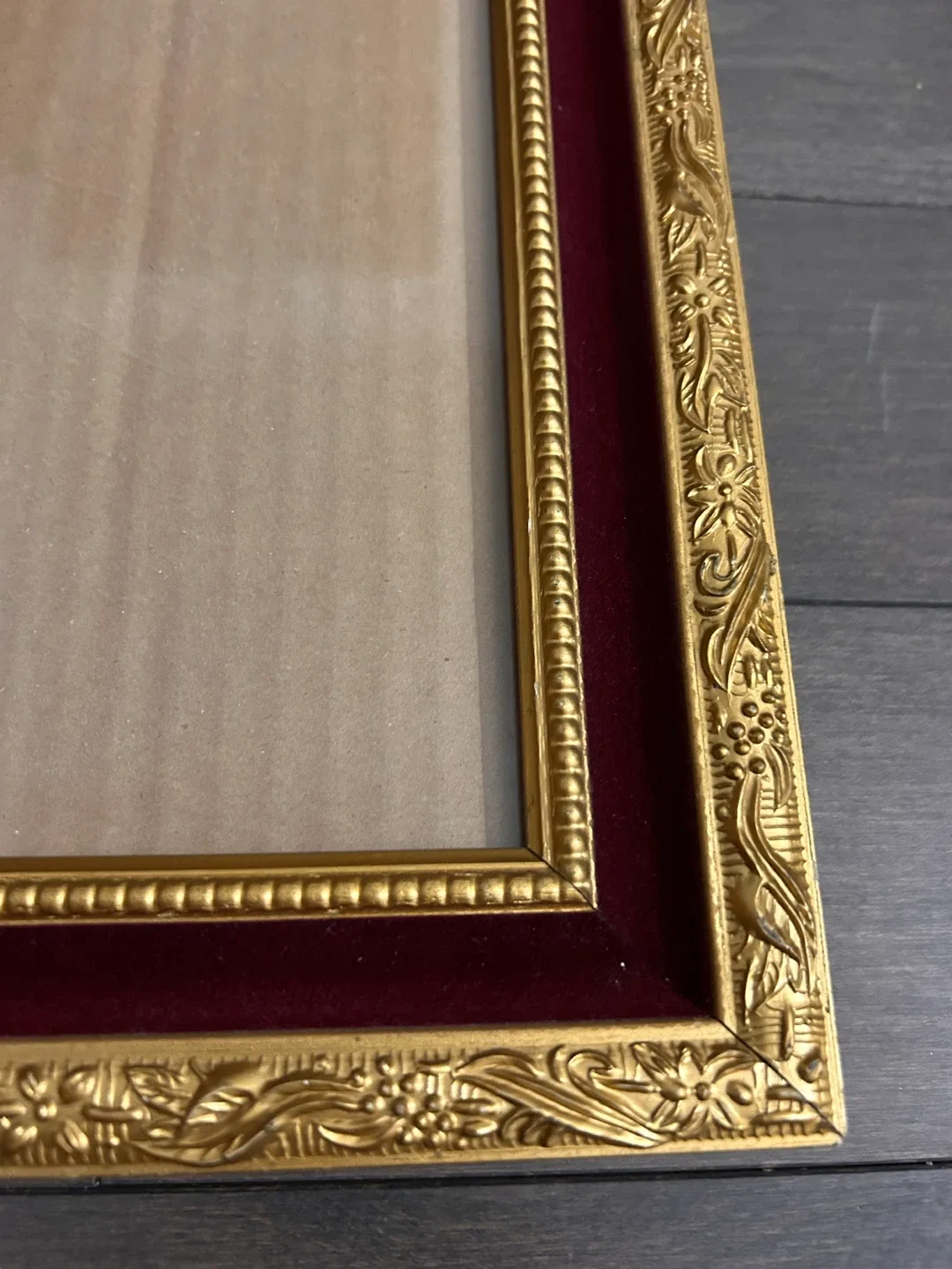 Ornate Gold and Burgundy Picture Frame image indicator(2)