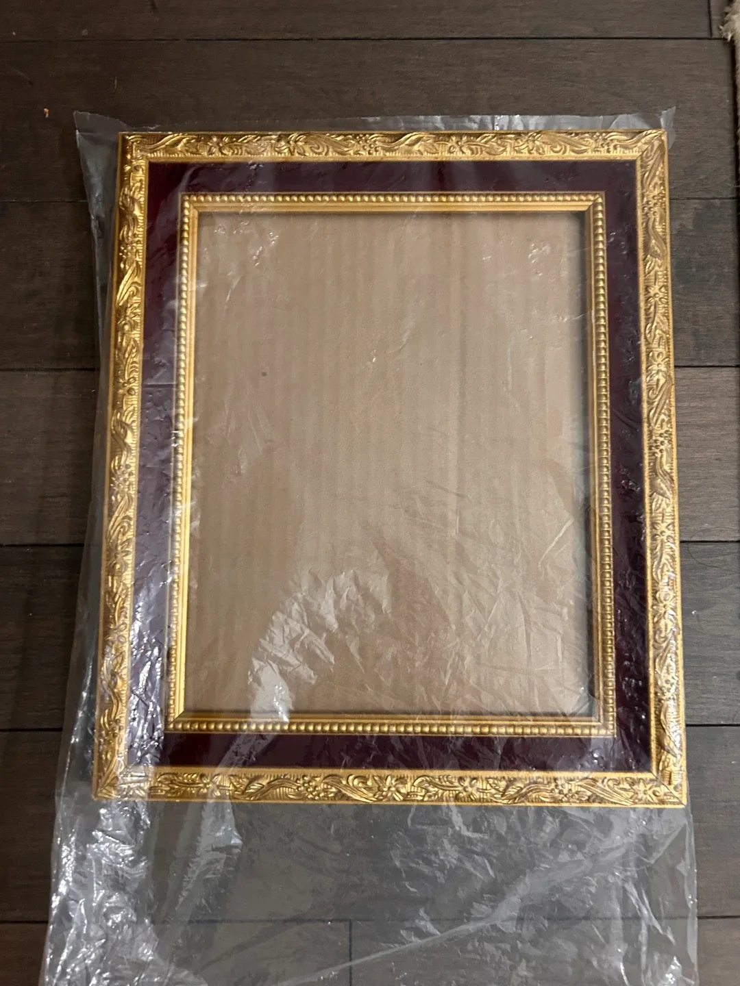 Ornate Gold and Burgundy Picture Frame image indicator(4)