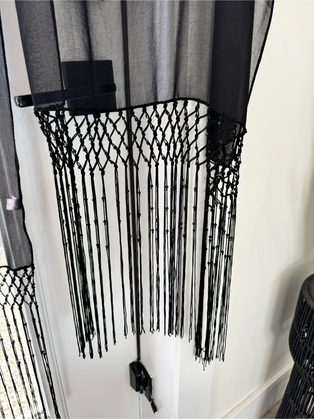 Black Shawl with Fringe - photo 4