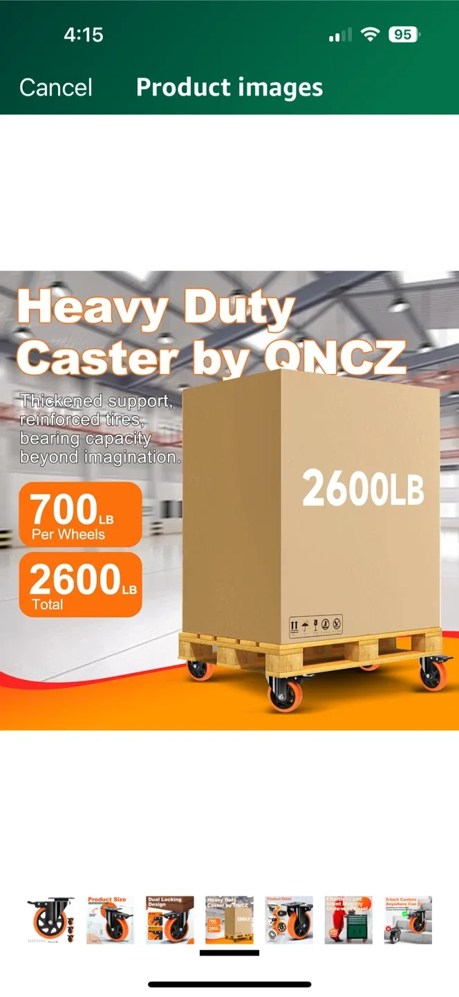 QNcz Heavy Duty 5-Inch Casters (Set of 4) image indicator(4)