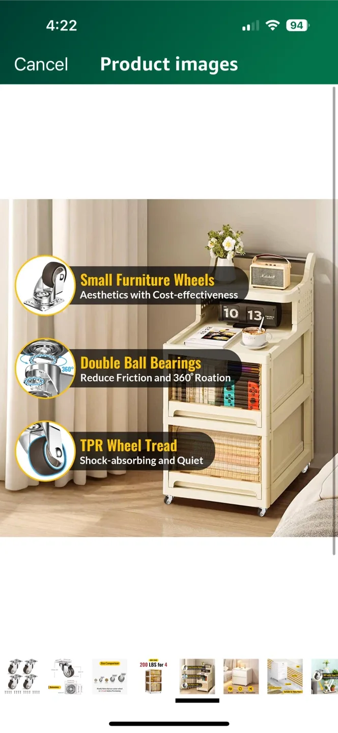 Small Furniture Wheels - Set of 4 image indicator(4)