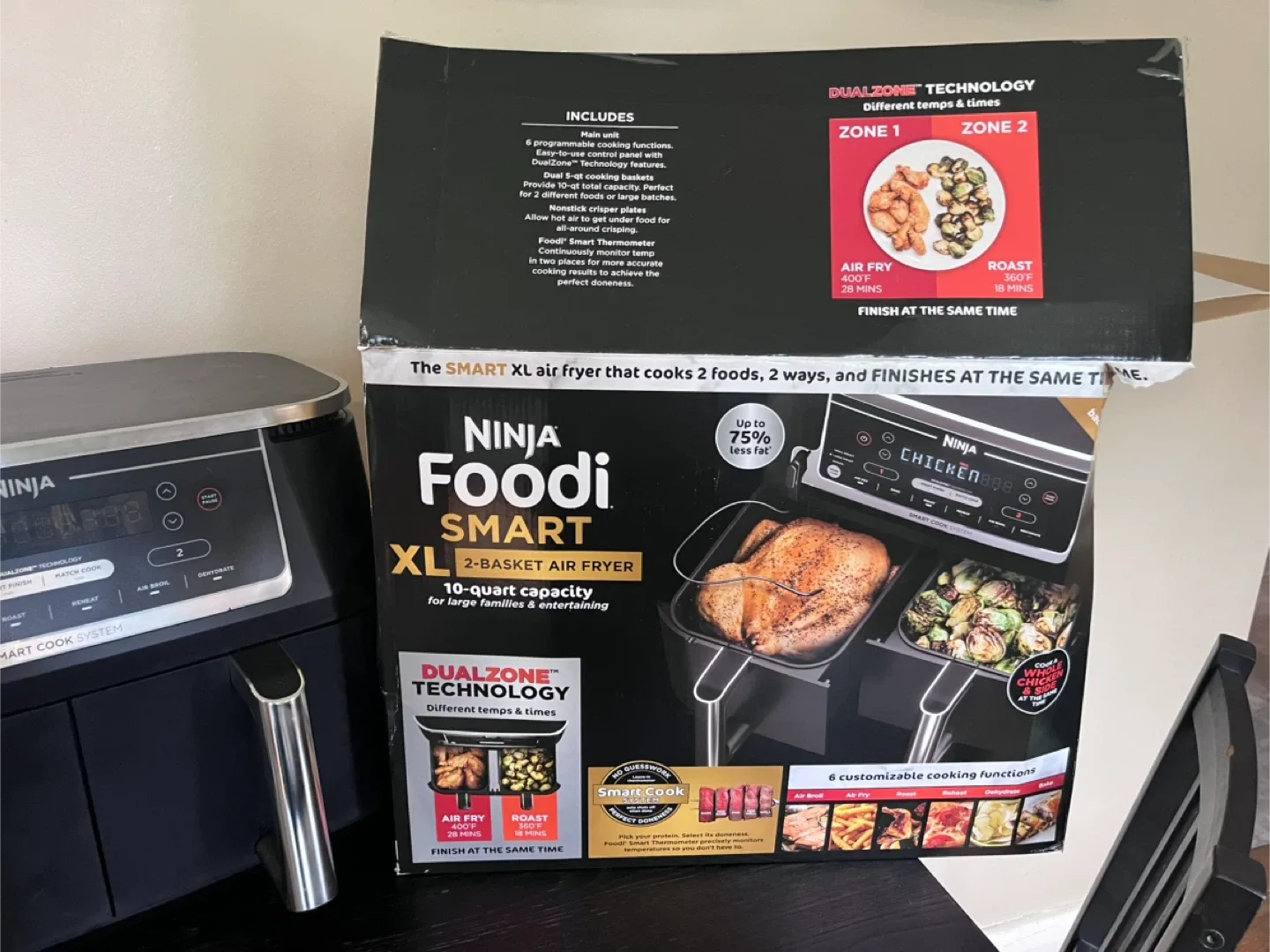 Used good condition - Ninja Foodi Smart XL 2-Basket Air Fryer image indicator(3)