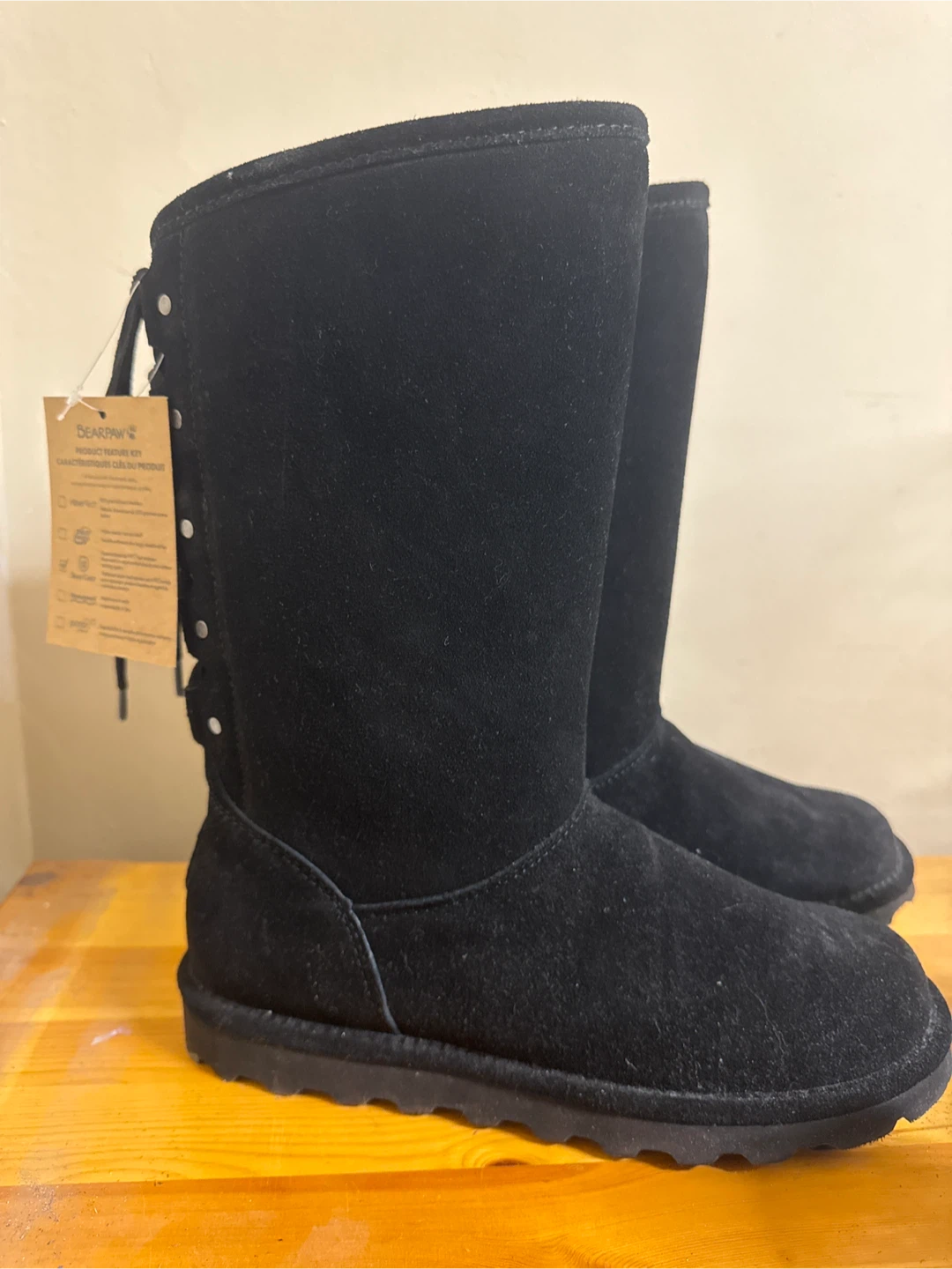 Bearpaw Black Suede Boots us 9 - photo 2