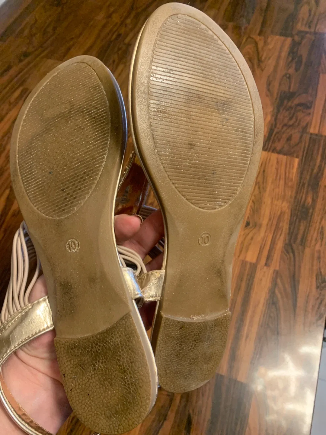 Gold Sandals - Size 10 image indicator(2)