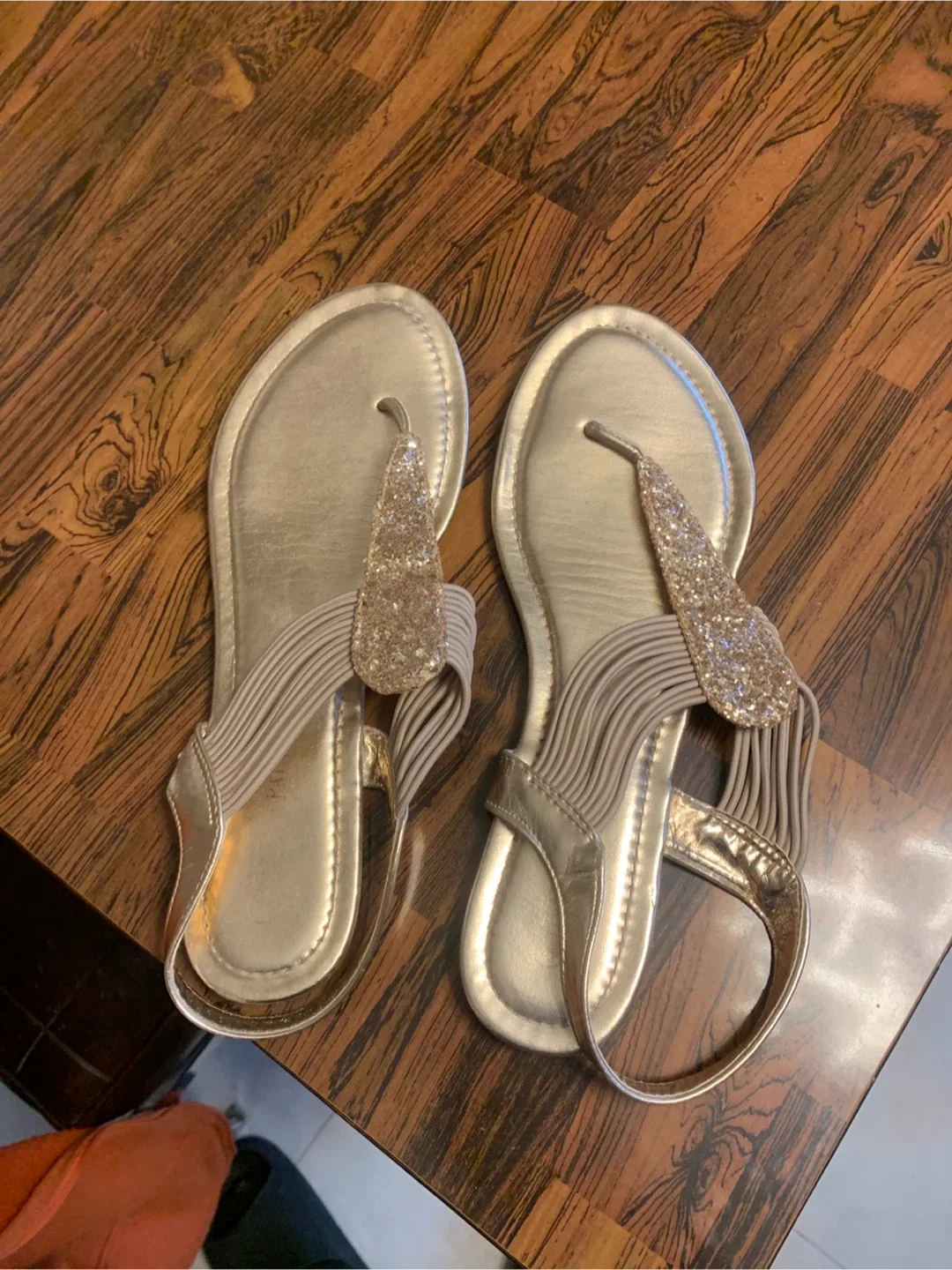 Gold Sandals - Size 10