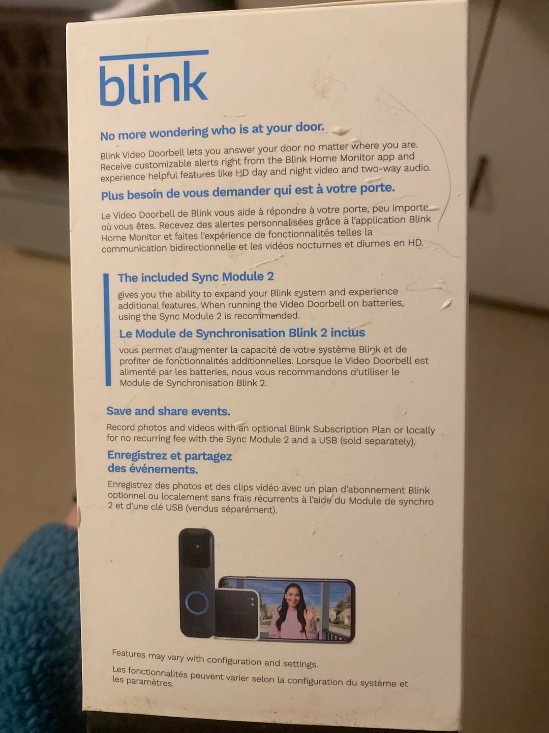 Blink Video Doorbell + Sync Module 2 - New in Box - photo 2