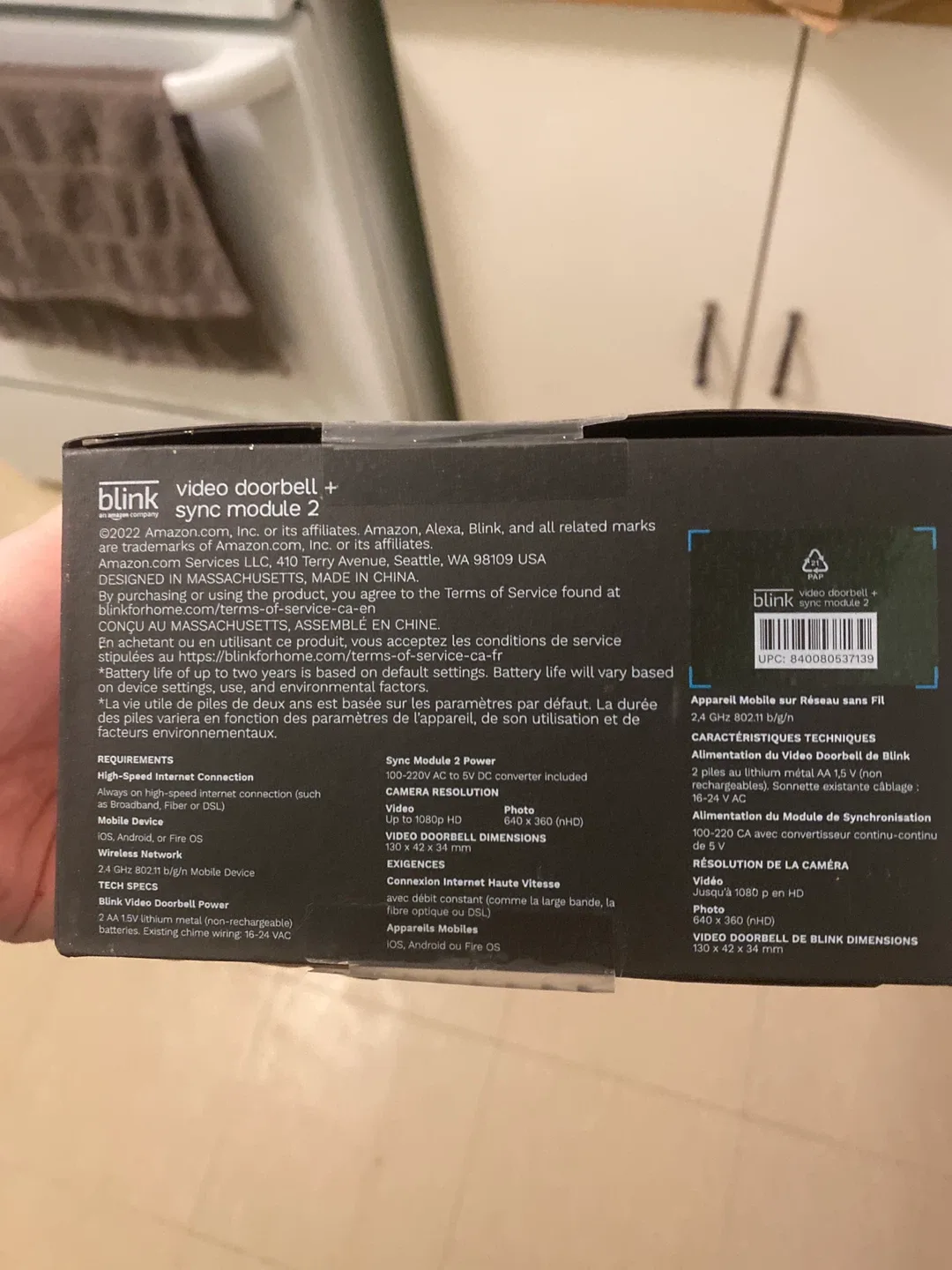 Blink Video Doorbell + Sync Module 2 - New in Box image indicator(5)