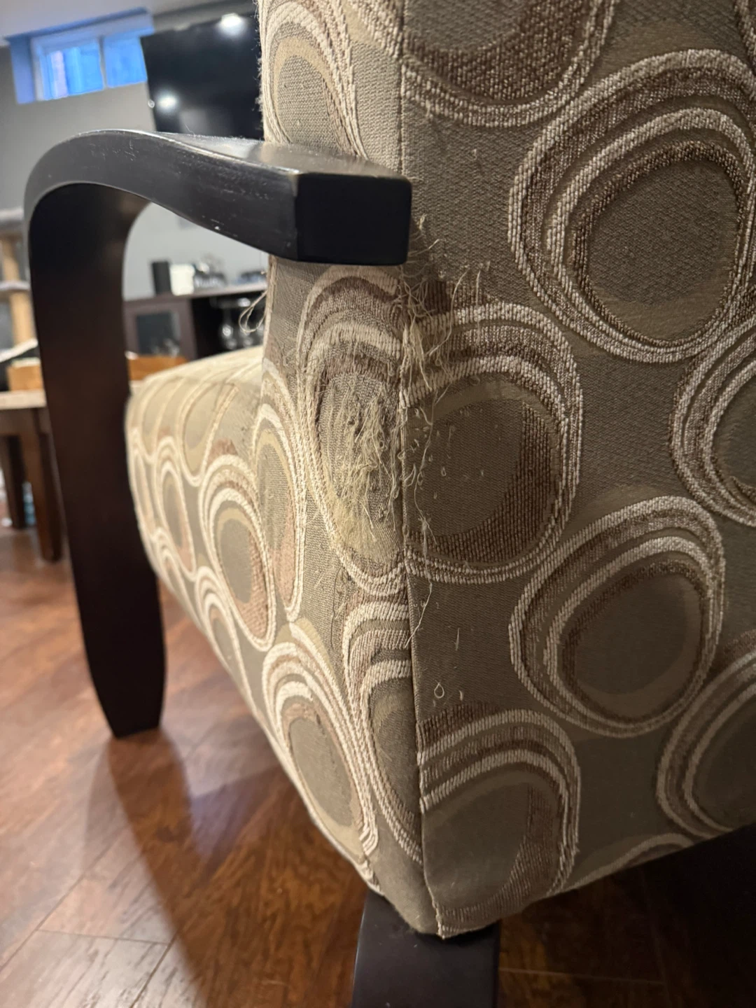 Upholstered Armchair - Damaged Condition