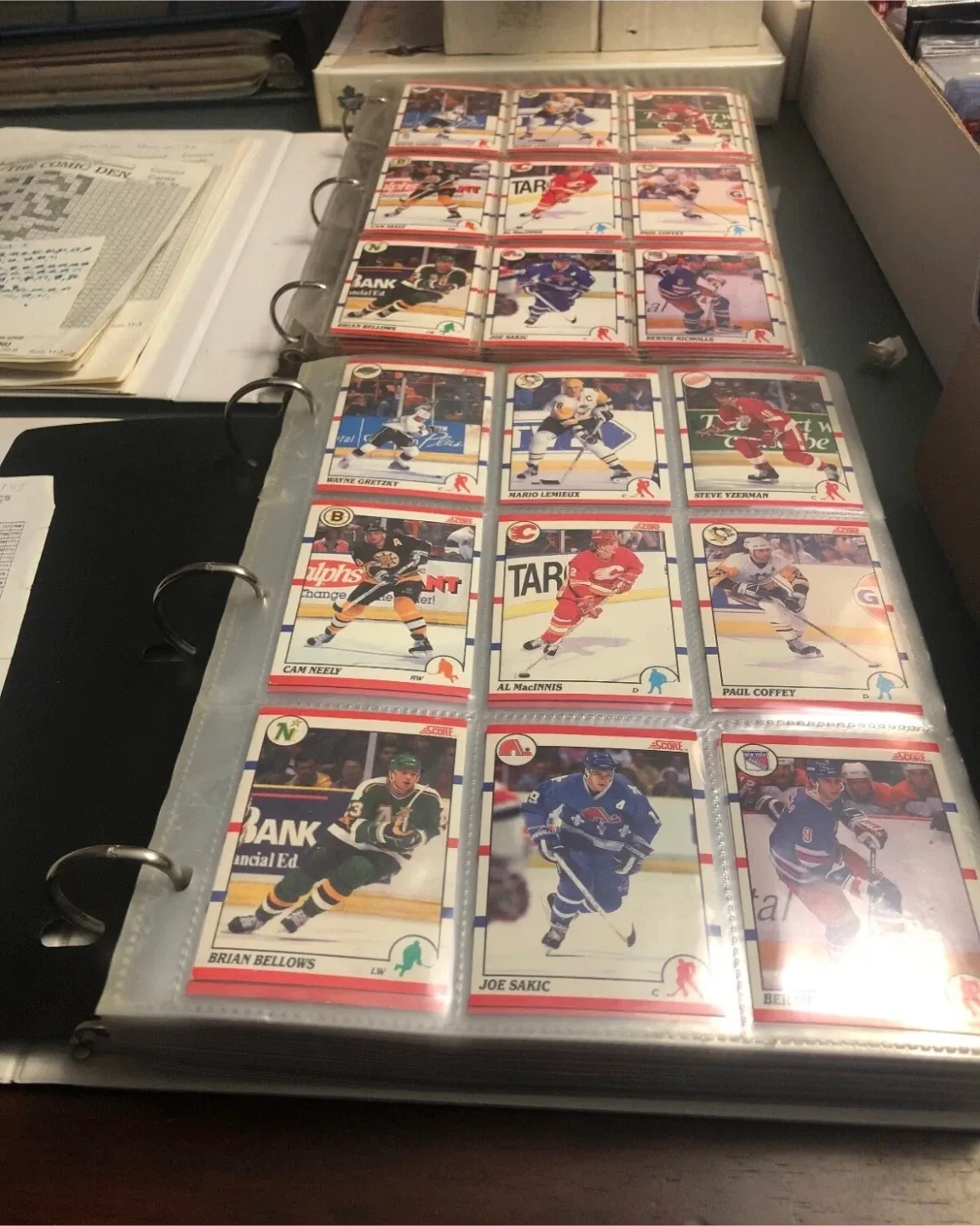 1989-90 score hockey cards American and Canadian Versions