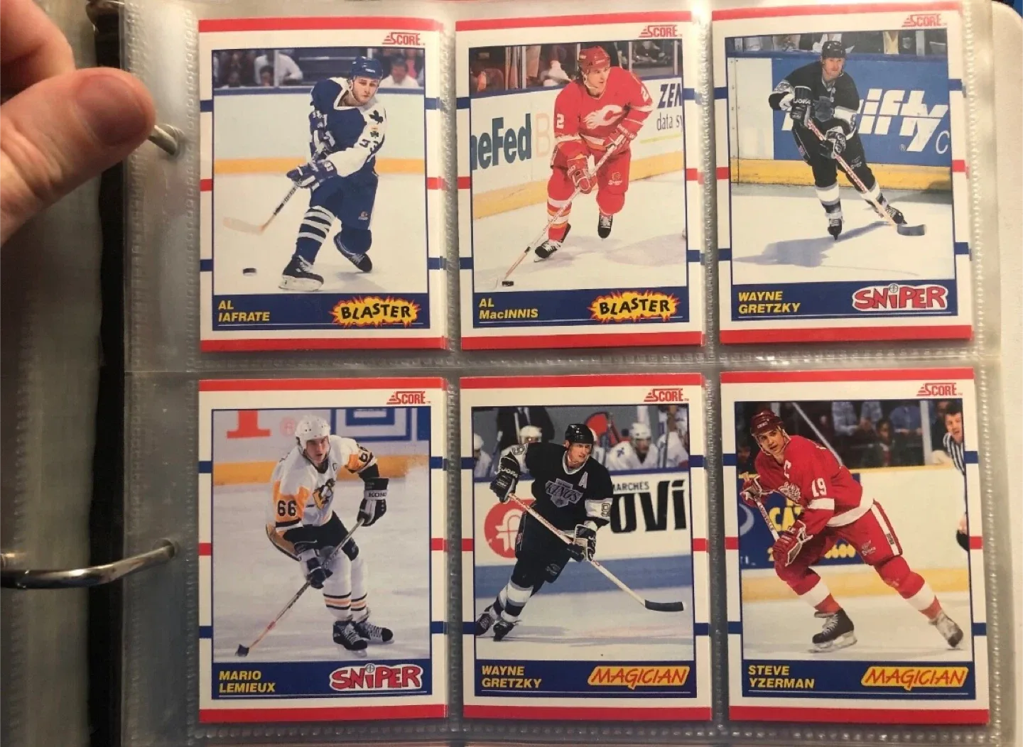 1989-90 score hockey cards American and Canadian Versions image indicator(4)