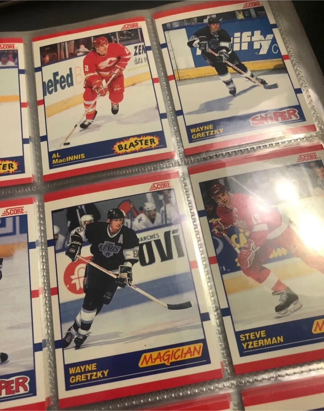 1989-90 score hockey cards American and Canadian Versions image indicator(3)
