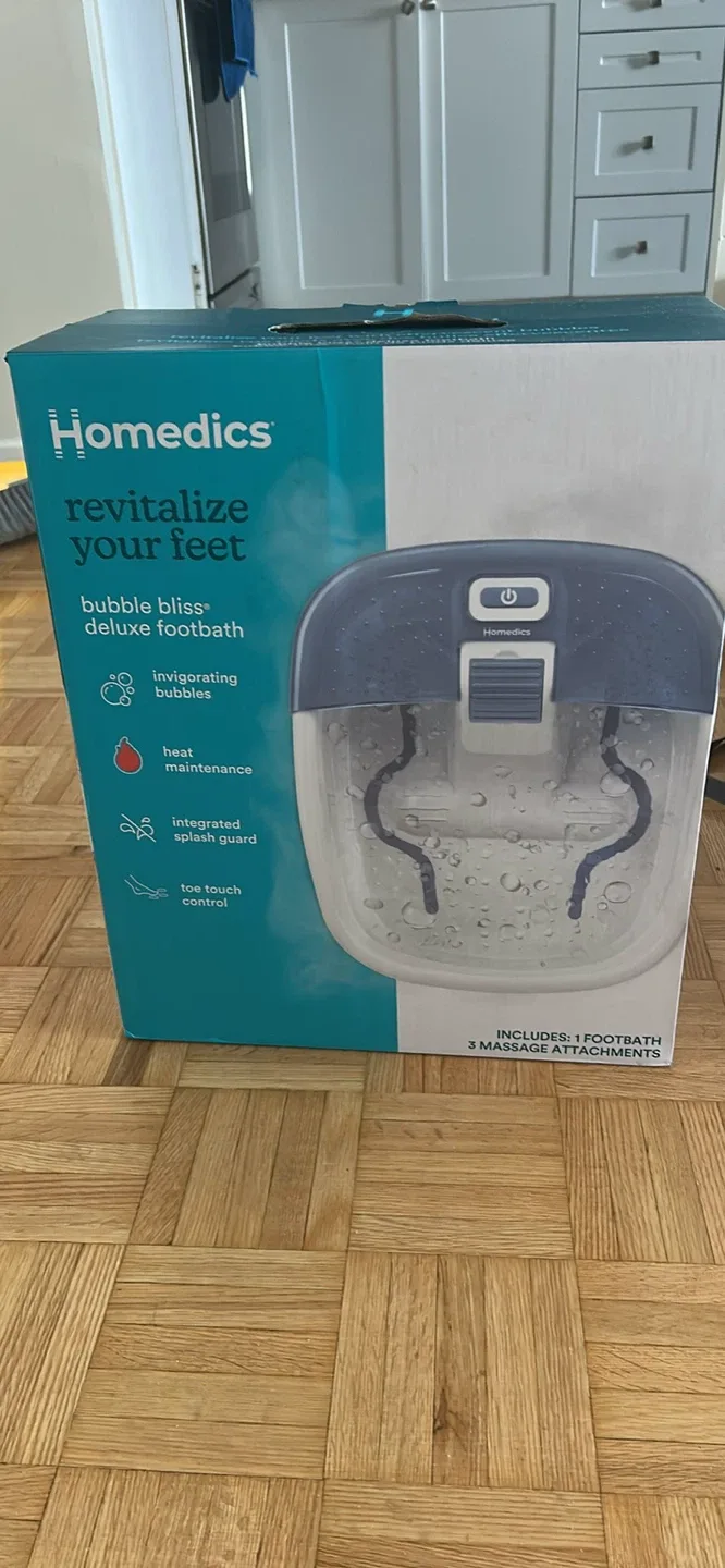 Homedics Bubble Bliss Deluxe Footbath - New in Box! image indicator(2)