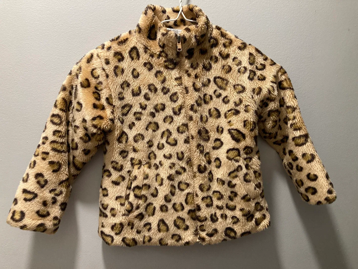 Leopard Print Faux Fur Jacket