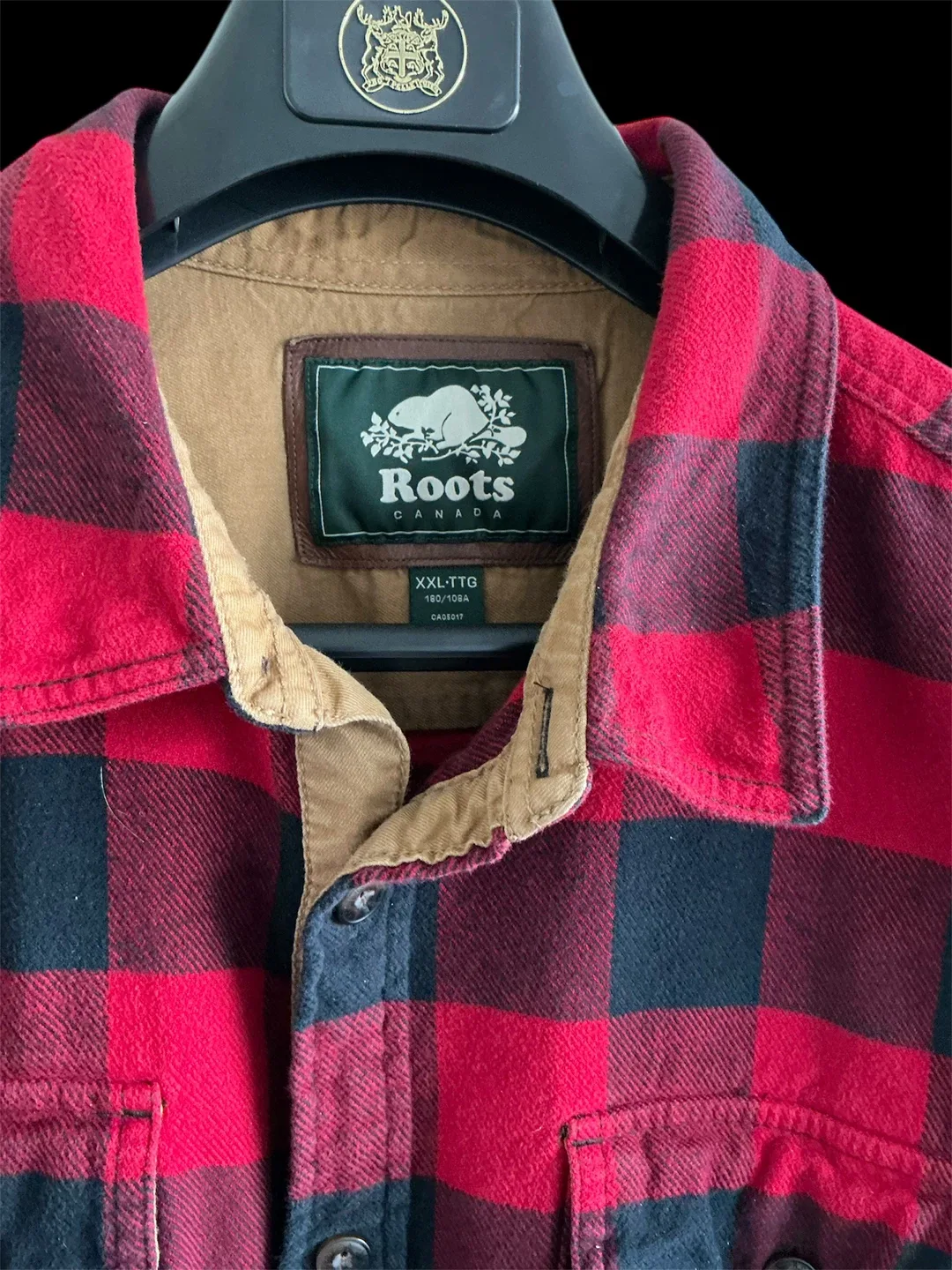 Roots Canada XXL Flannel Shirt - Red & Black Plaid