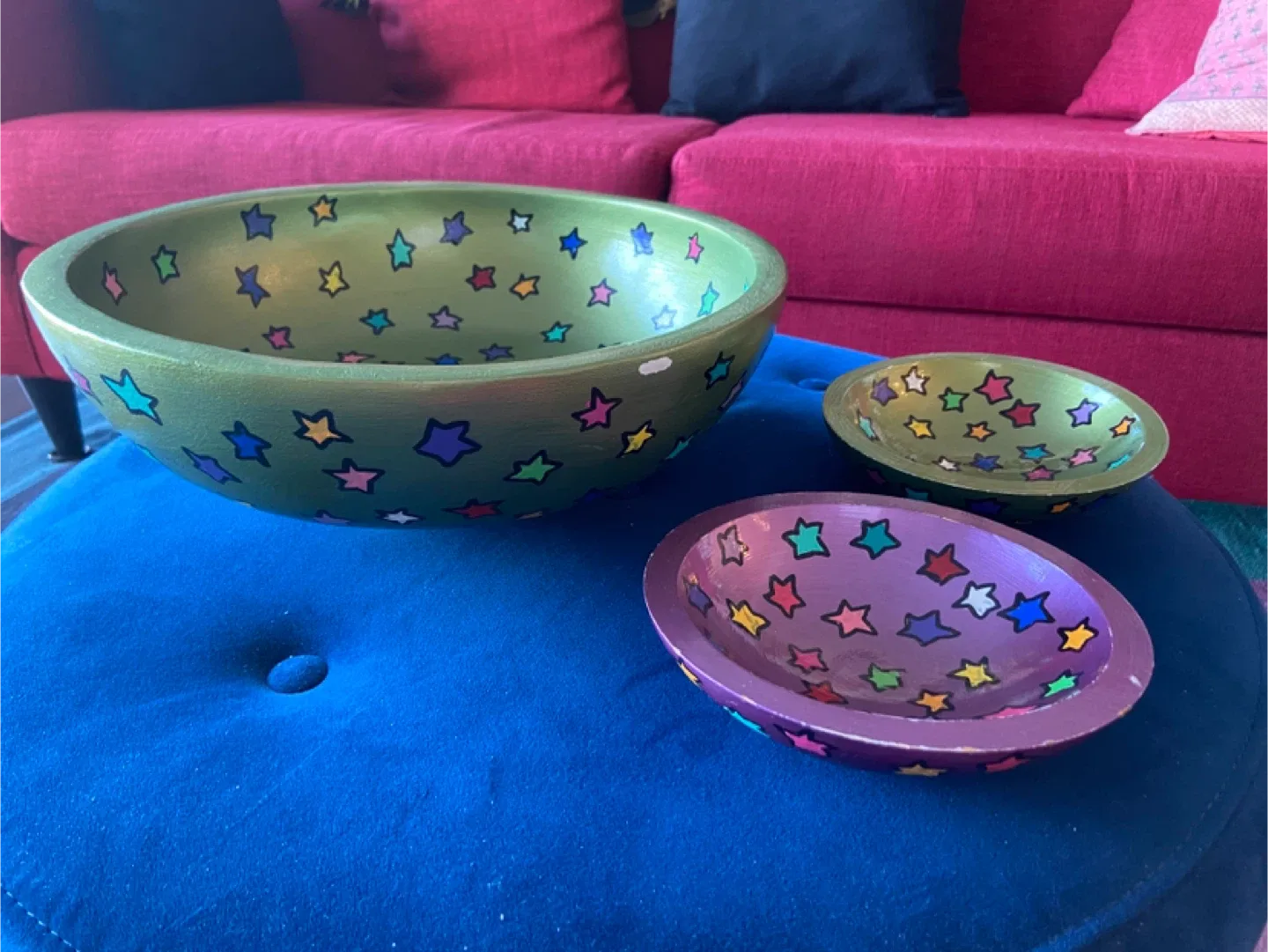 Hand-Painted Decorative Salad Bowls image indicator(2)