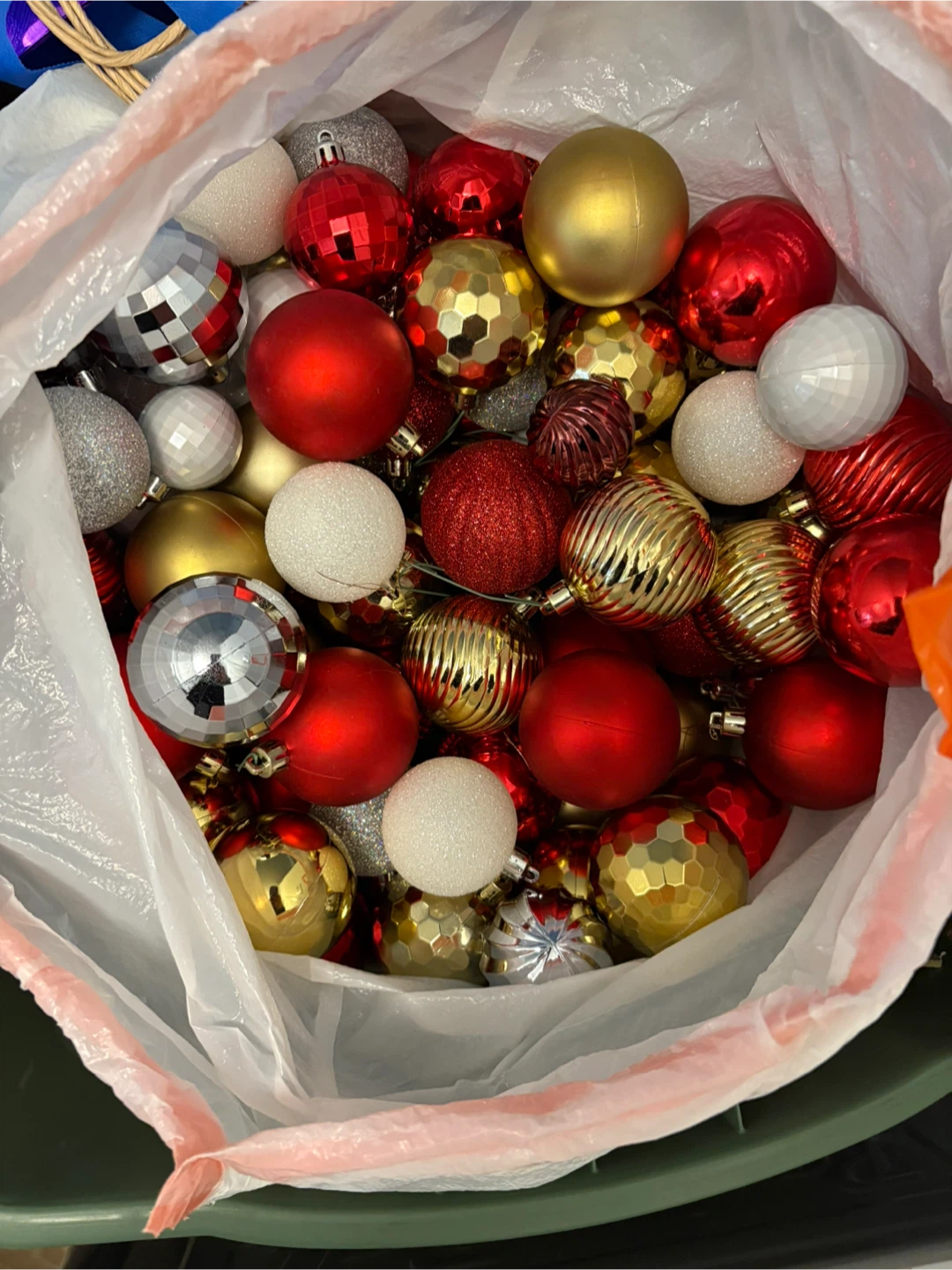 Christmas Ornaments - Red, Gold, Silver
