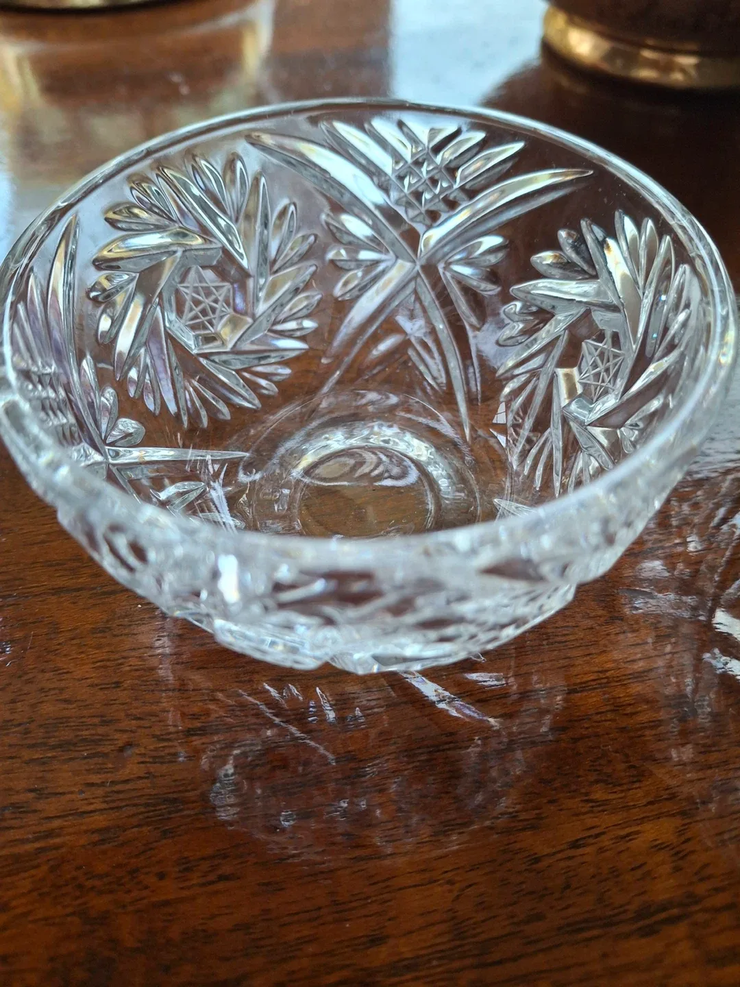 Small vintage crystal cream and sugar set image indicator(3)