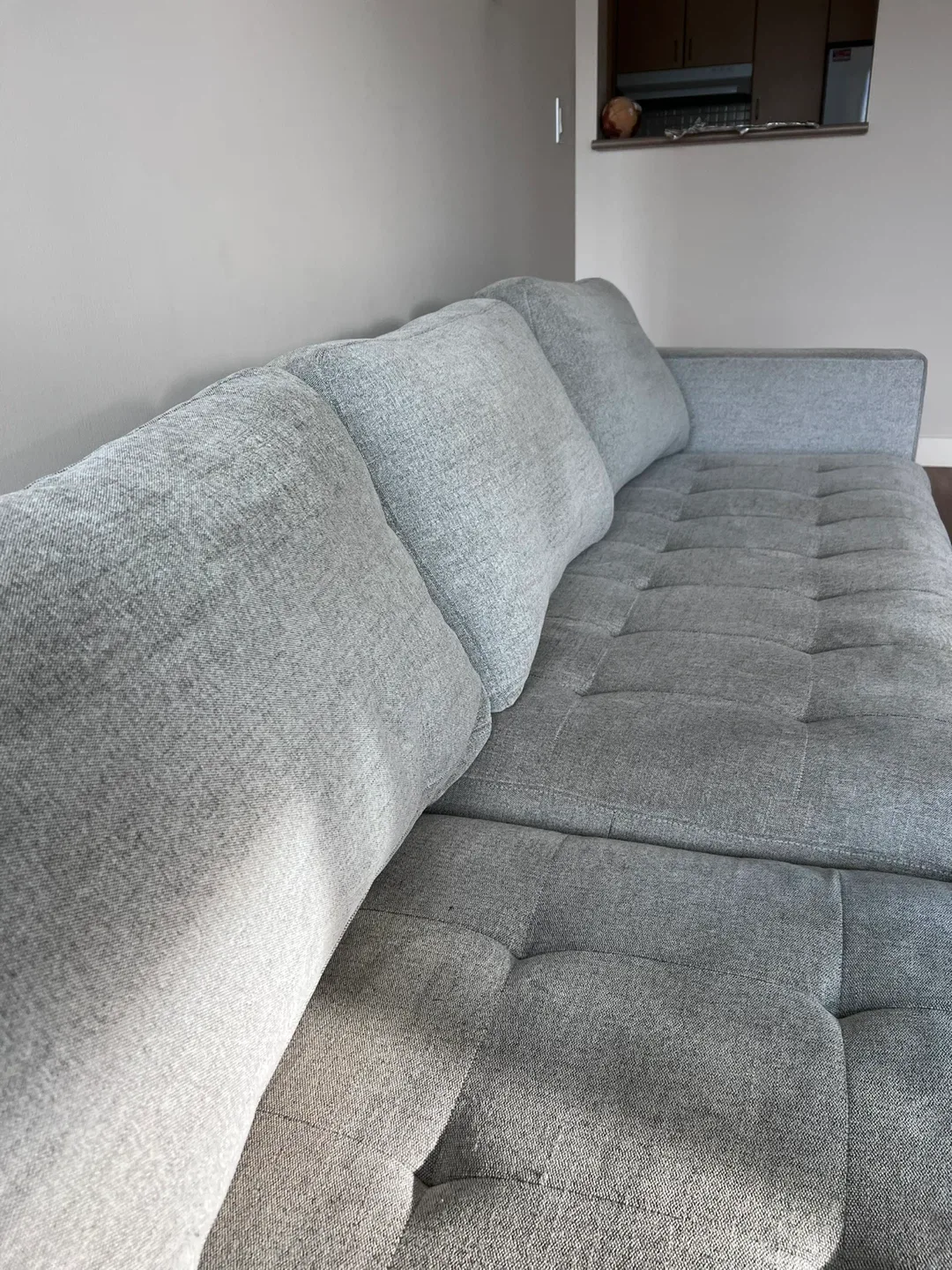 Urbanbarn Grey Sectional Sofa with Chaise Lounge image indicator(3)