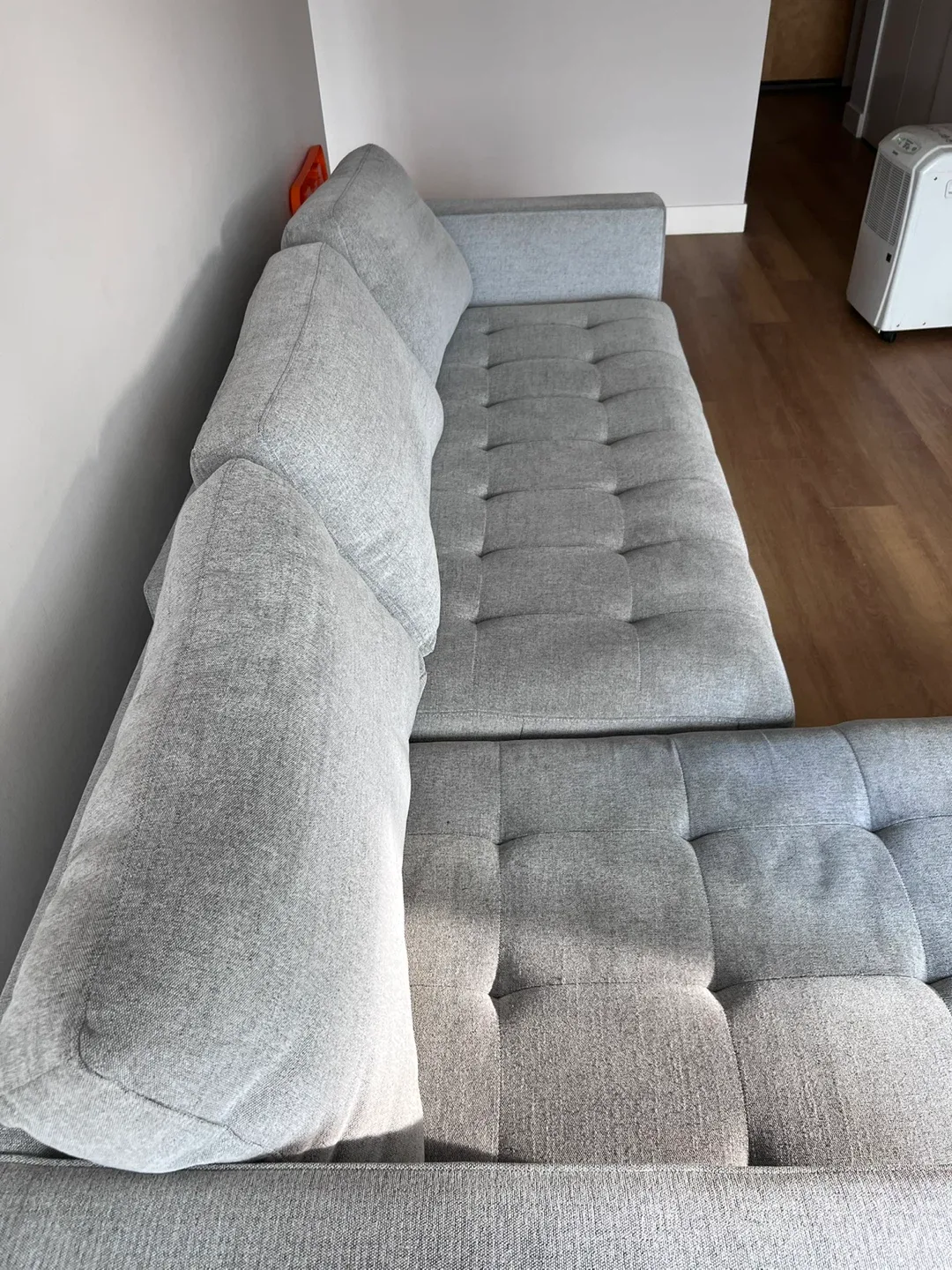 Urbanbarn Grey Sectional Sofa with Chaise Lounge image indicator(2)