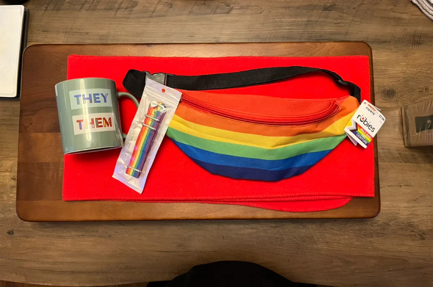 Robie's Rainbow Pride Belt Bag + Mug + Watch Band - New!