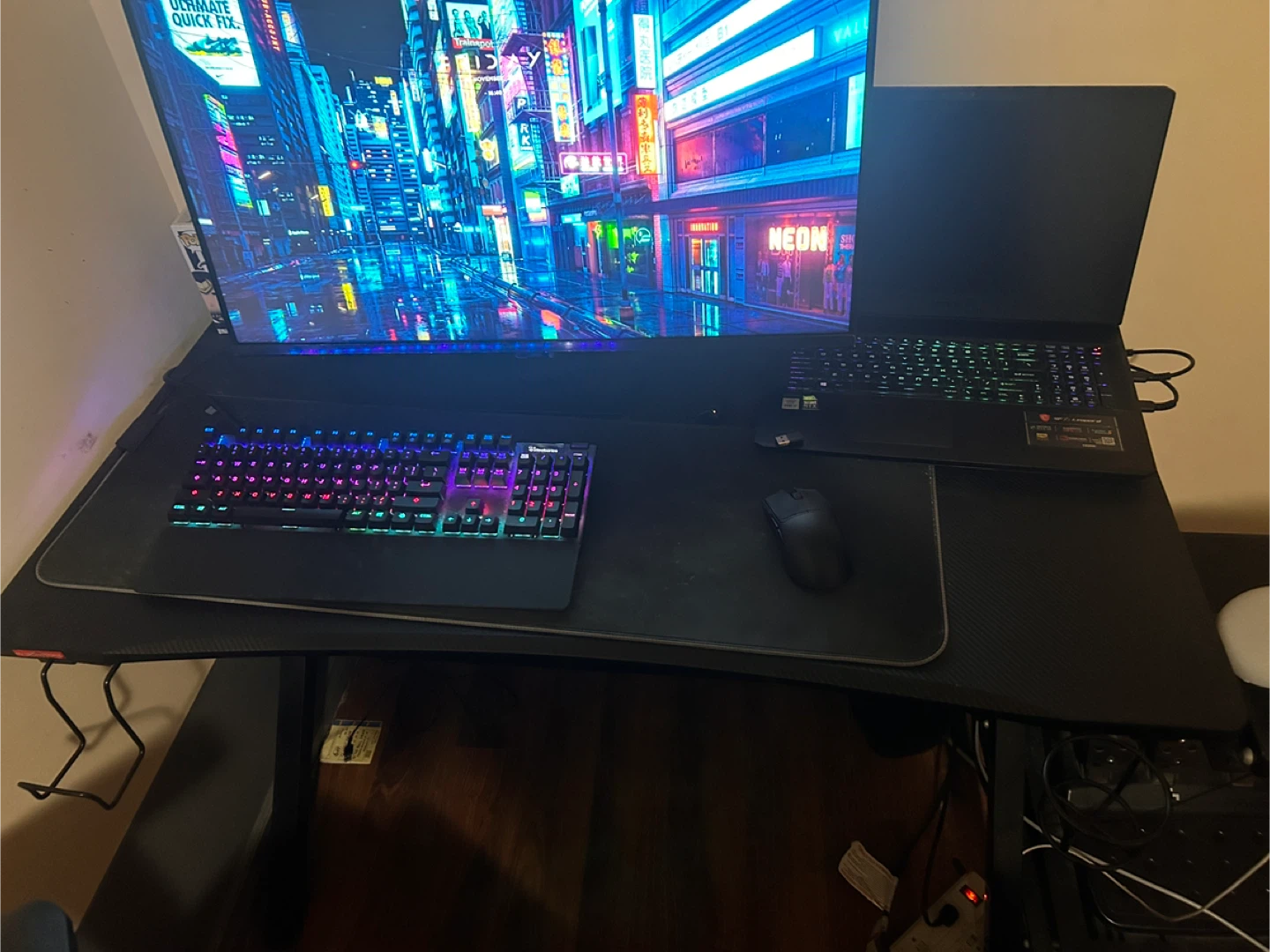 MR Iron stone carbon gaming desk