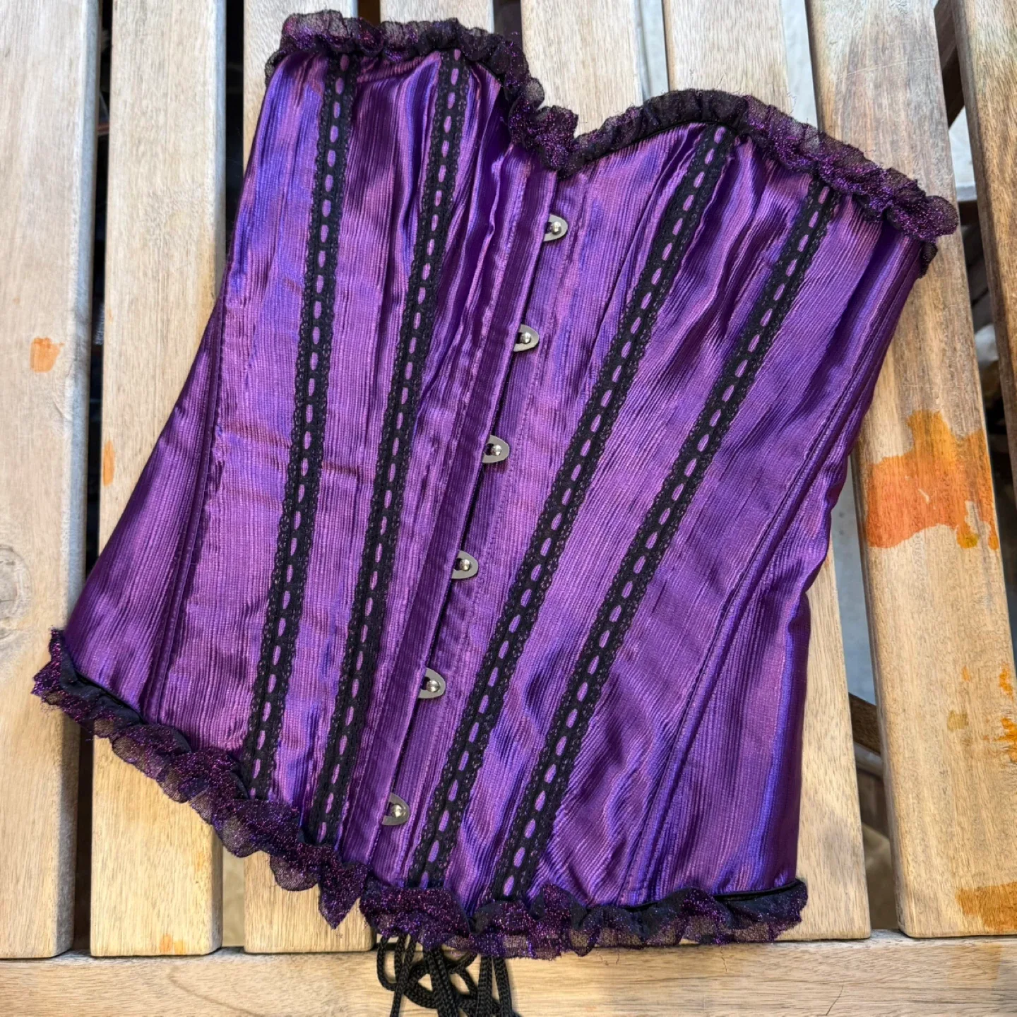 Music Legs Purple Corset Lingerie