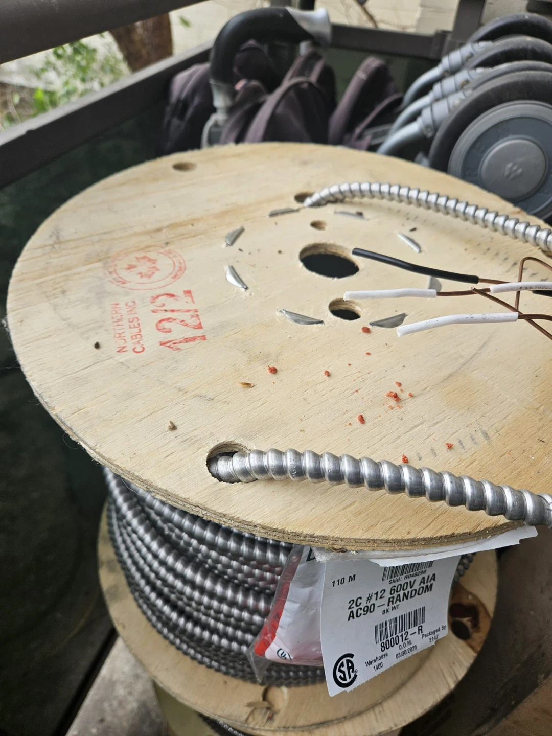 AC90 BX cable 12/2, 110 meters, 310$