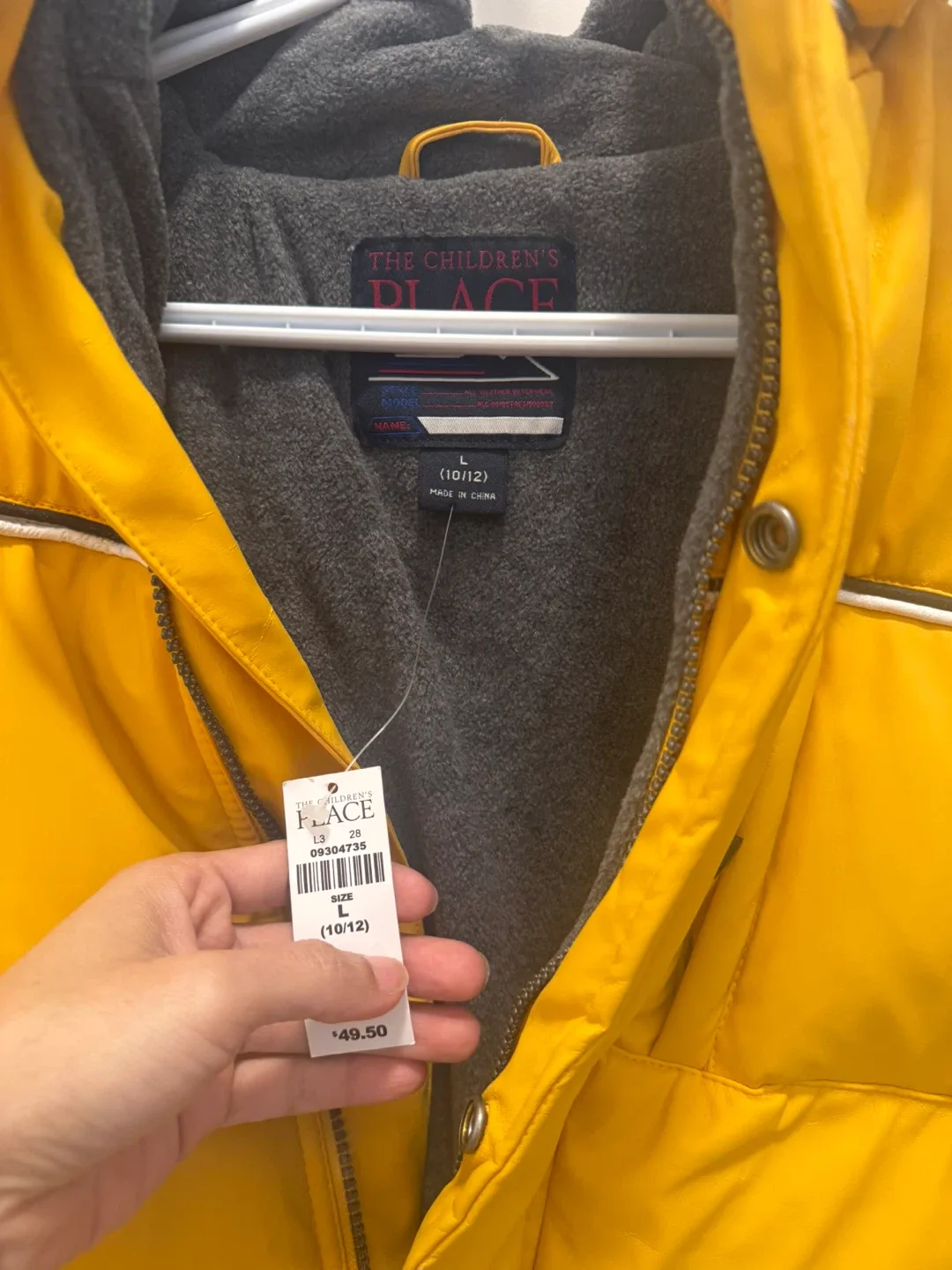 The Children's Place Yellow Tech Jacket - Size L (10/12) image indicator(2)