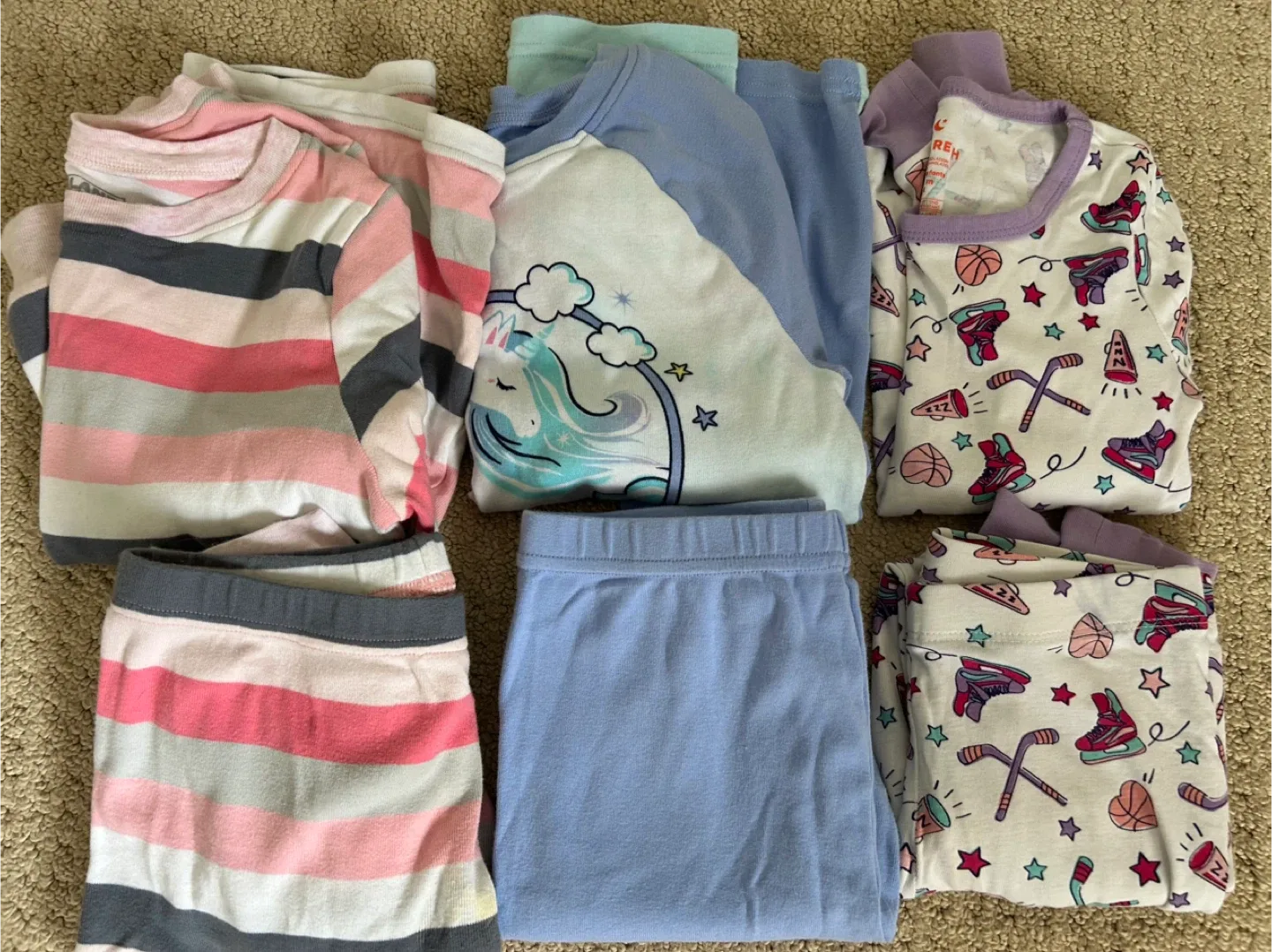 Girls Pajama Sets - Size 7-8
