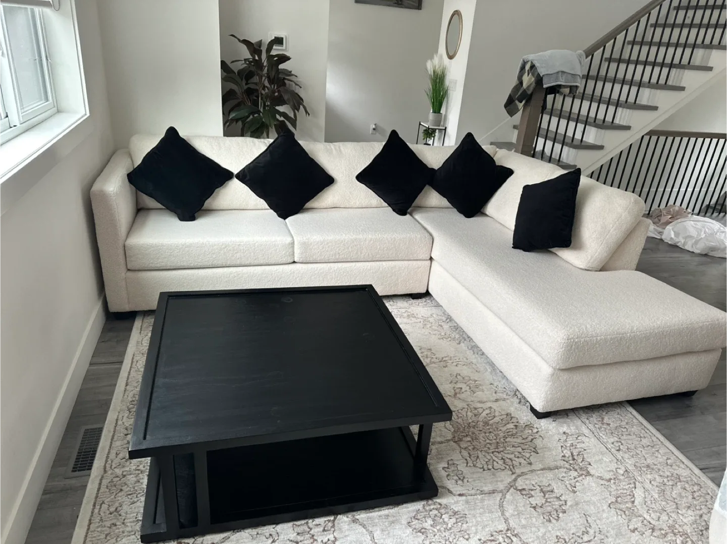 White -coloured Sectional Sofa image indicator(3)