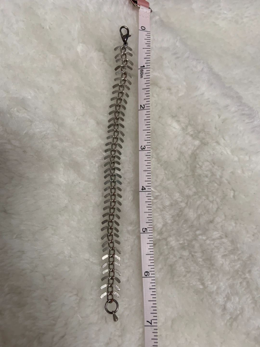 Antique Silver Coloured Fishbone Bracelet - photo 3