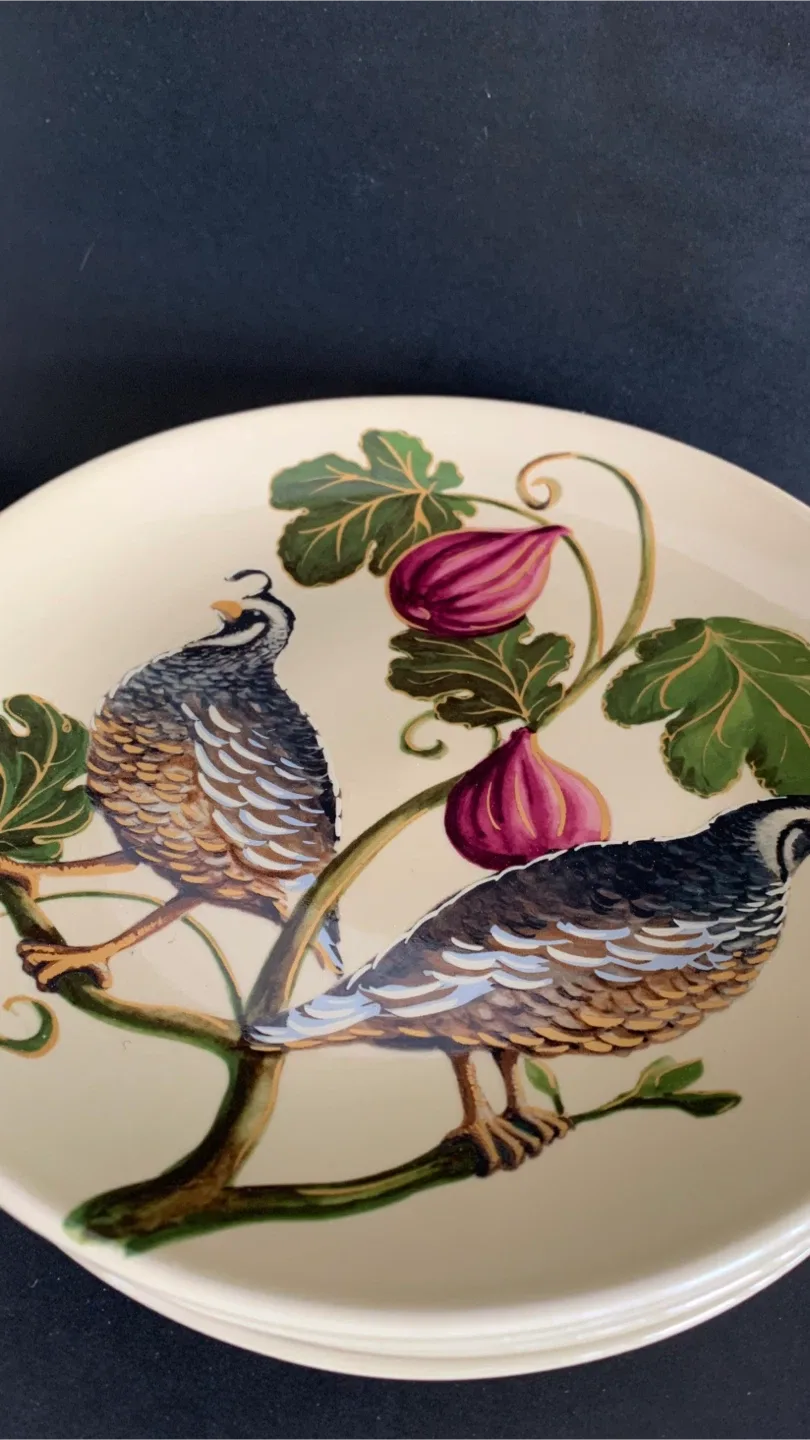 Pottery Barn Harvest Quail Plates (Set of 4) image indicator(2)