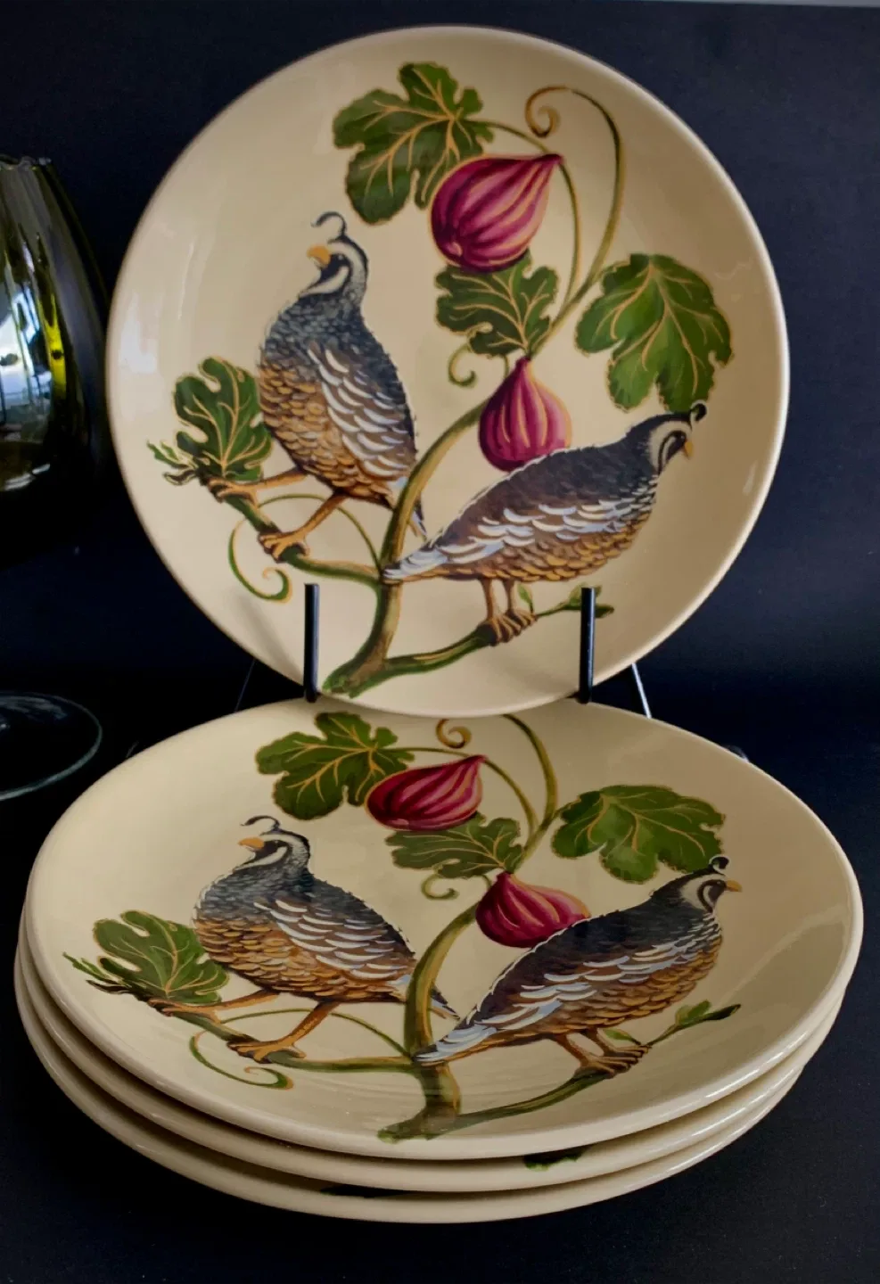 Pottery Barn Harvest Quail Plates (Set of 4) image indicator(6)