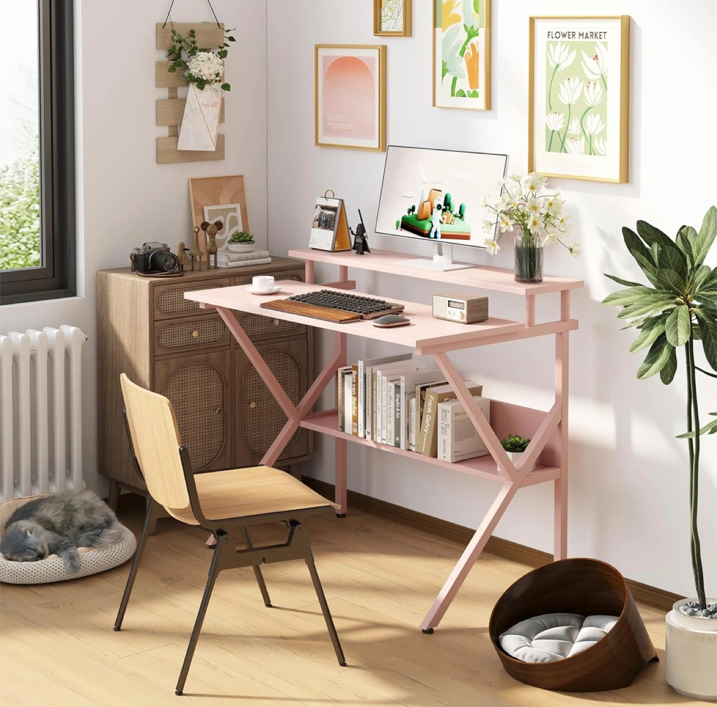 27" Pink Computer Desk