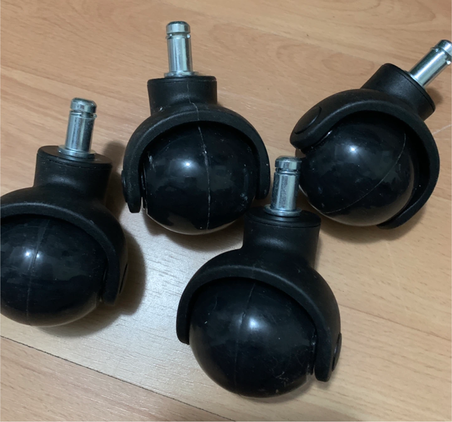 Set of 4 Black Ball Casters