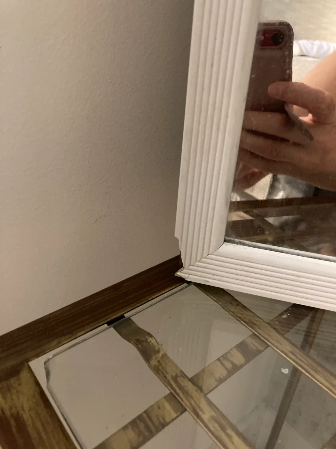 hometrends White Framed Mirror 14x0.4x50 in. image indicator(2)