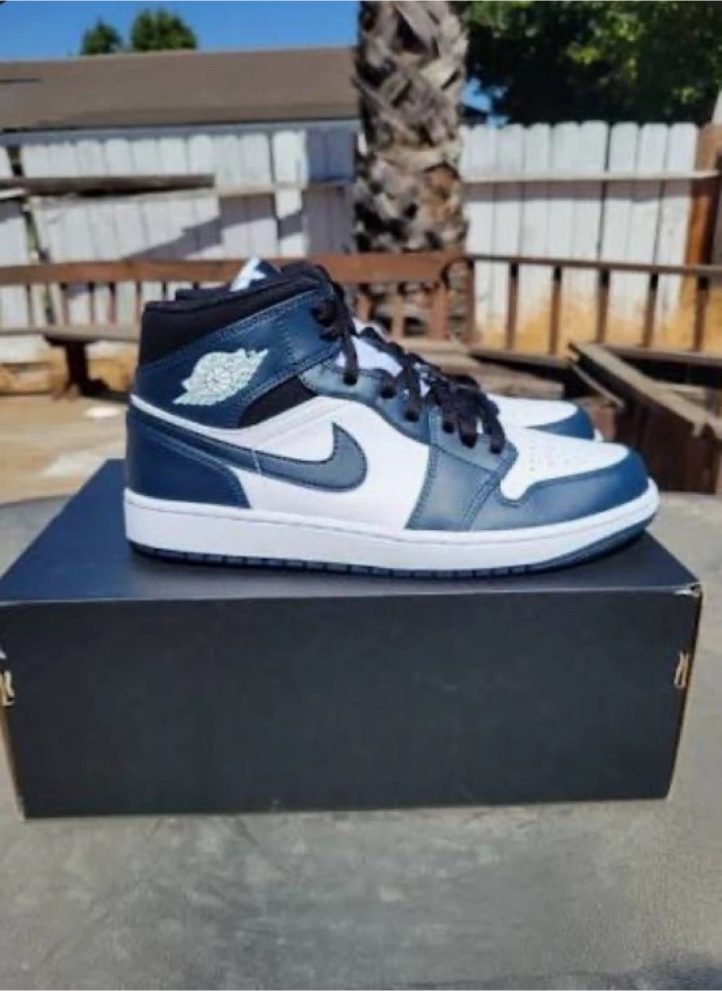 Nike Air Jordan 1 Mid - Blue/White
