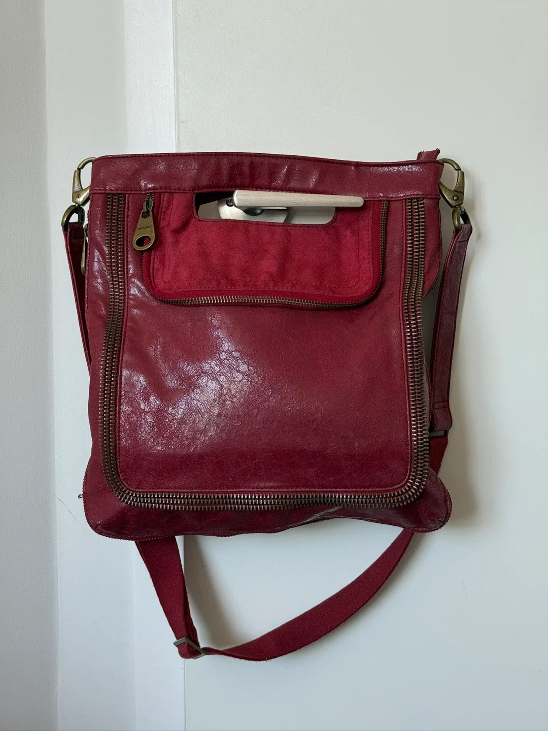 Matt & Nat Red Vegan Leather Bag
