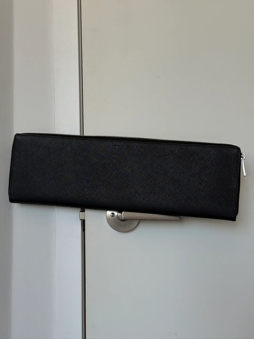 Coach Black Leather Jewelry roll image indicator(2)