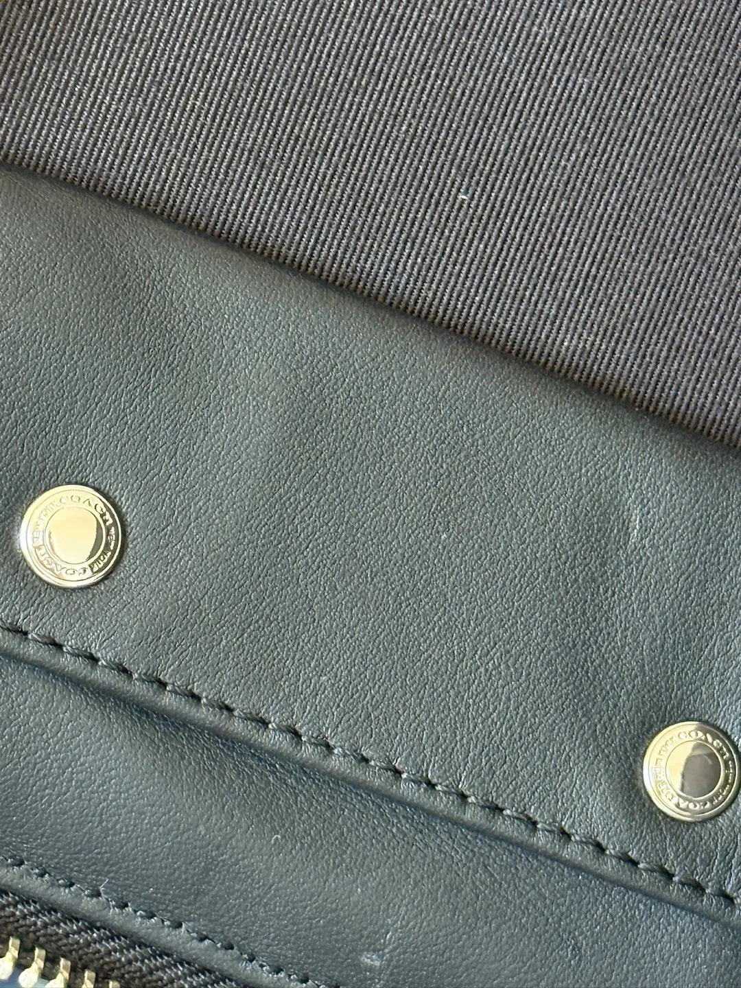 Coach Black Leather Jewelry roll image indicator(6)