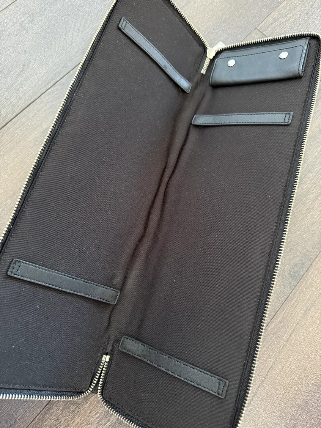 Coach Black Leather Jewelry roll image indicator(5)