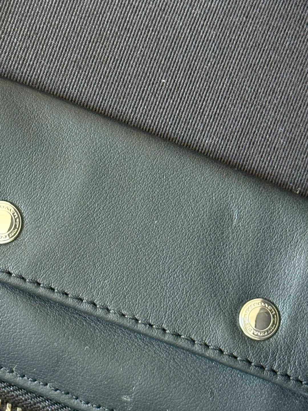 Coach Black Leather Jewelry roll image indicator(4)