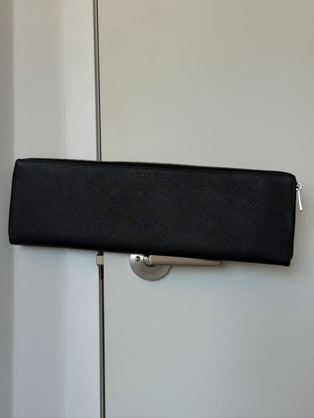 Coach Black Leather Jewelry roll image indicator(7)