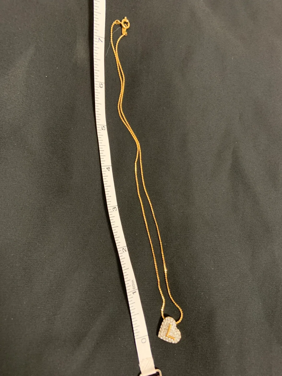 Heart Initial 'L' Gold Necklace image indicator(3)