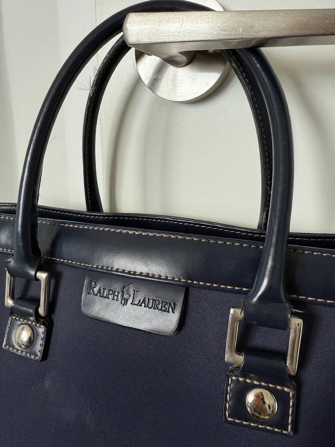 Ralph Lauren Navy Blue Tote Bag image indicator(4)